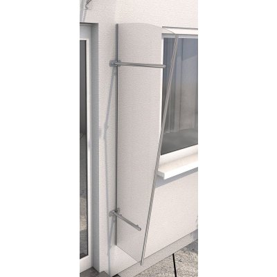 Gutta Guttavordach boční stěna PT/L akryl 167 x 62 cm stříbrná / bílá 7313106 – HobbyKompas.cz