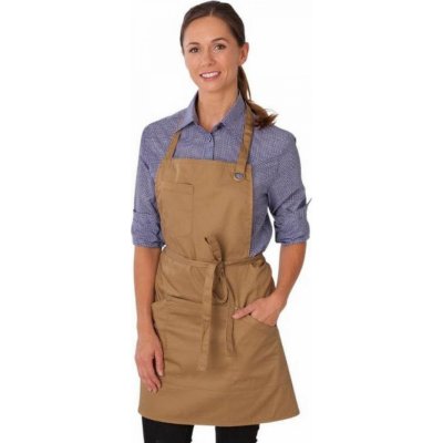 Denny´s Le Chef Prep zástěra s laclem khaki