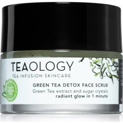 Teaology Cleansing Green Tea Detox Face Scrub cukrový peeling se zeleným čajem 50 ml