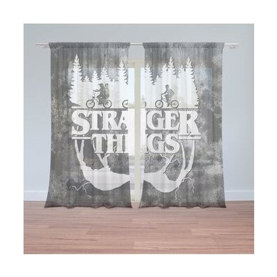 Sablio Záclony Stranger Things White: 2ks 150x250cm – Hledejceny.cz