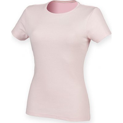 Skin Fit Women Dámské mírně prodloužené strečové triko růžová světlá