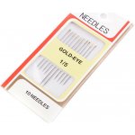 Jehly šicí ostré, zlatá ucha Varianta: nikl, Balení: 1 karta – Zboží Dáma