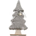 Textilomanie Dekorační vánoční stromeček s kožešinou LUSH 41 cm různé barvy Barva: Hnědá 40x45 cm – Hledejceny.cz