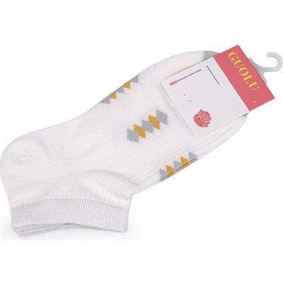 Prima-obchod Dámské / dívčí bavlněné ponožky kotníkové, 1 bílá