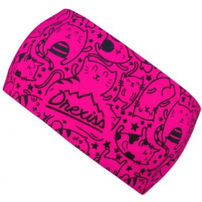 Drexiss Drexiss funkční čelenka Cats - Pink Black – Zboží Dáma
