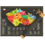Stírací mapa Česká Republika (ČR) 84,1 x 59,4 cm – Zboží Dáma
