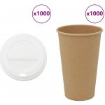 vidaXL Papírové kelímky na kávu s víčky 1000 pcs 16oz 400ml – Hledejceny.cz
