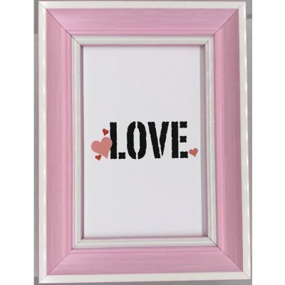 Bondecor Fotorám - plastový strukturovaný, lišta 2035, bíločervený Velikost: 10x15 – Zboží Živě