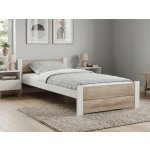 Textilomanie Ikaros Double bílá / dub sonoma s matrací Coco Maxi 20 cm – Sleviste.cz