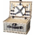 Boltze Home Piknikový koš z proutí s doplňky, 28 x 18 cm, ARIEGE vícebarevný – Zboží Mobilmania