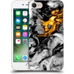 Pouzdro Picasee silikonové Apple iPhone 8 - Black Gold 2 čiré – Zbozi.Blesk.cz