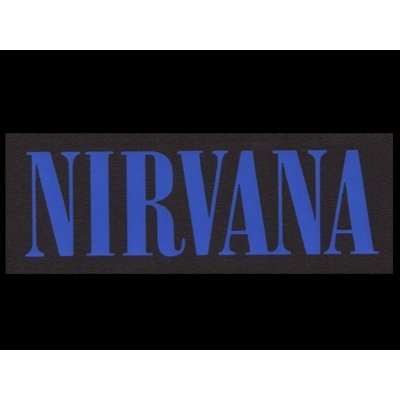 Nášivka NIRVANA nápis modrý – Zboží Dáma