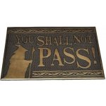 CurePink Gumová The Lord Of The Rings Pán prstenů You Shall Not Pass (60 x 40 cm) hnědá [GP85483] – Zboží Mobilmania