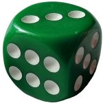 Kostka D6 16mm zelená – Zboží Živě