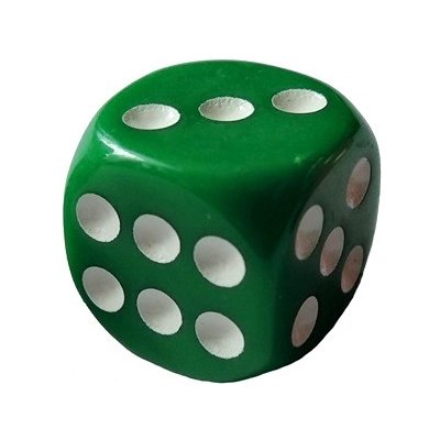 Kostka D6 16mm zelená – Zboží Živě