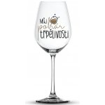 Nekupto Vtipná sklenice na víno s potiskem Tekutá terapie 440 ml – Zboží Mobilmania