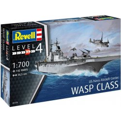 Revell Assault Carrier USS WASP CLASS Plastic ModelKit loď 05178 1:700