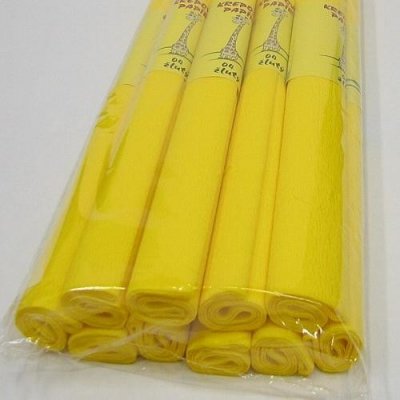 Krepový papír role 50 x 200 cm žlutá – Zboží Dáma