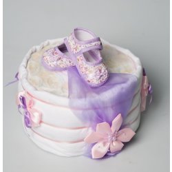 Plenkovky Jednopatrový plenkový dort pro dívky růžový special