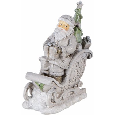 Vánoční dekorativní soška Santy na saních s dárkem 10*6*13 cm – Hledejceny.cz