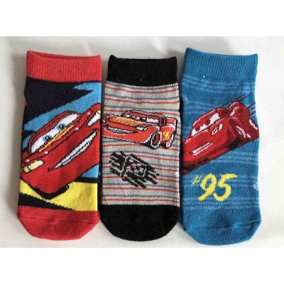 Euroswan 3 Pack Dětské kotníčkové ponožky Cars Bavlna – Zboží Mobilmania