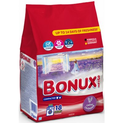 Bonux Caring Lavender prací prášek na barevné prádlo 18 PD 1,17 kg – Sleviste.cz