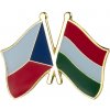 Brož Zlatá brož vlajka Česko-Maďarsko