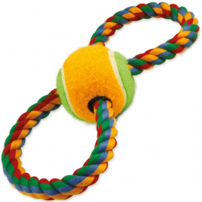 Dog Fantasy Přetahovadlo osmička barevné + tenisák 25 cm – Zboží Mobilmania