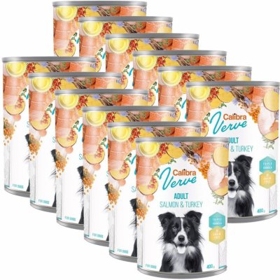 Calibra Verve Dog Grain Free Adult Salmon & Turkey 12 x 400 g