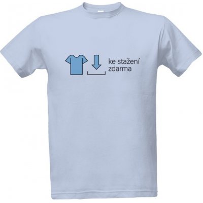 Tričko s potiskem tričko ke stažení zdarma pánské Nebesky modrá – Zboží Mobilmania