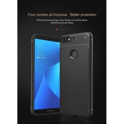 Pouzdro LEN gelové s texturou Huawei Y7 Prime 2018 a Honor 7C - černé – Zbozi.Blesk.cz