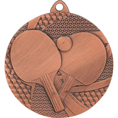 Designová kovová medaile Stolní tenis Bronz 5 cm – Zboží Dáma