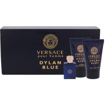 Versace Pour Homme Dylan Blue EDT 5 ml + sprchový gel 25 ml + balzám po holení 25 ml dárková sada