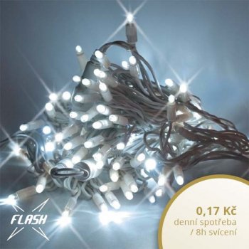 DecoLED DecoLED LED světelný řetěz FLASH 20m ledově bílá 120 diod