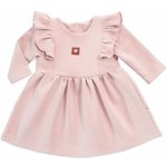 Baby Nellys Dětské teplákové šaty tunika Vintage Love starorůžové – Zboží Dáma