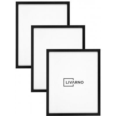 LIVARNO Sada fotorámečků, 40 x 50 cm, 3 kusy (3dílný černý plakátový rám) – Zboží Mobilmania