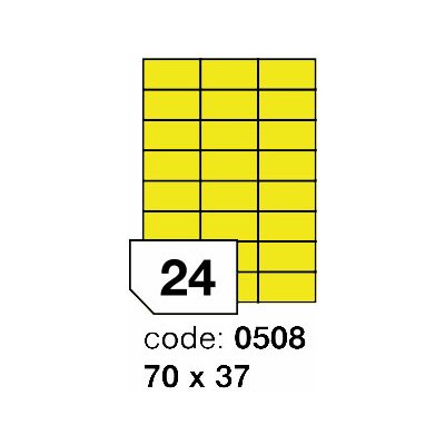 Rayfilm R0121 žluté etikety 70x37mm 100 listů – Hledejceny.cz