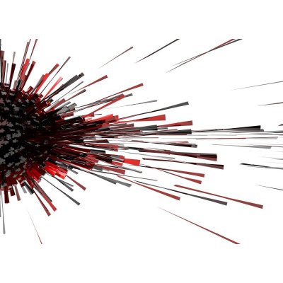 WEBLUX 33480346 Fototapeta plátno 3d abstract explosion red 3d abstraktní výbuch červená rozměry 160 x 116 cm – Zboží Mobilmania