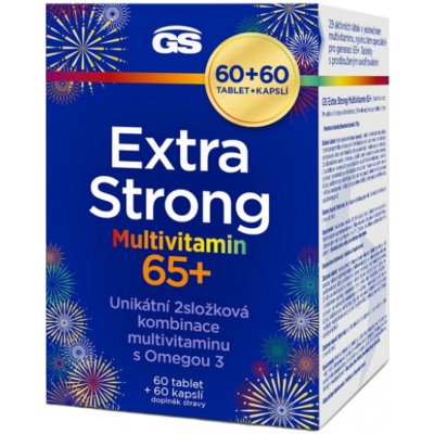 GS Extra Strong Multivitamin 65+ 60 tablet + 60 kapslí dárkové balení 2025 – Hledejceny.cz