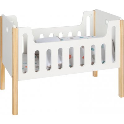 (Small foot Postýlka pro panenky Dřevěná Little Button – Zboží Dáma