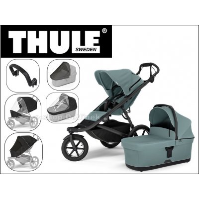 Thule Urban Glide 3 + korba + pláštěnka + moskytiéra + madlo + pláštěnka na korbu + moskytiéra na korbu 2024 Mid Blue – Hledejceny.cz