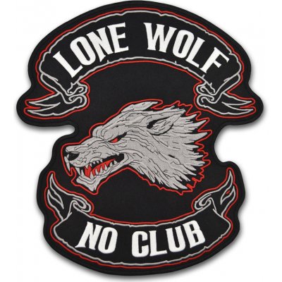 Moto nášivka BS Lone Wolf Old XXXL na záda 37 cm x 33 cm – Zbozi.Blesk.cz