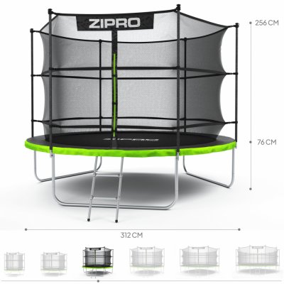 ZIPRO Jump Pro 312 cm + vnitřní bezpečnostní síť – Zboží Dáma