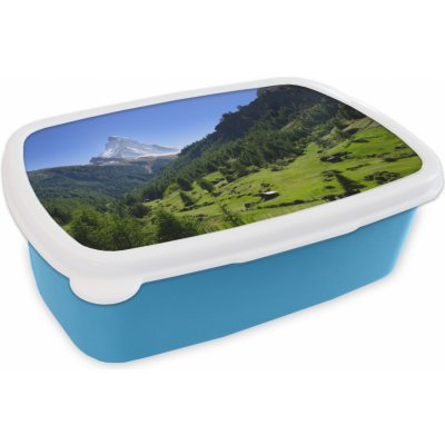 MuchoWow® Box na oběd BČervenázeit 11x17x6cm Švýcarské Alpy na Matterhornu se zelenými stromy Dětský box na svačinu – Hledejceny.cz