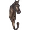 Vybavení stáje a sedlovny HKM Věšák ve tvaru hlavy koně bronze