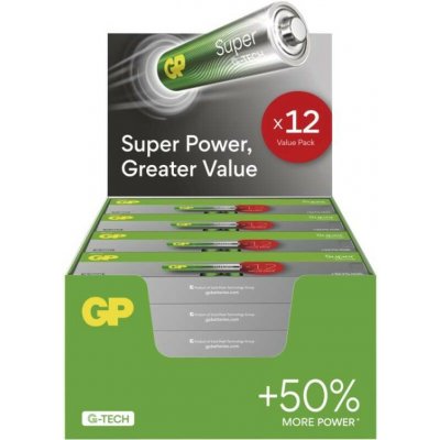 Alkalická baterie GP Super AAA (LR03), 288 ks, display box – Zboží Živě