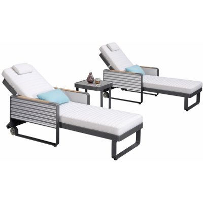 Higold Zahradní sestava Airport Sunlounger Set Black Olefin – Hledejceny.cz