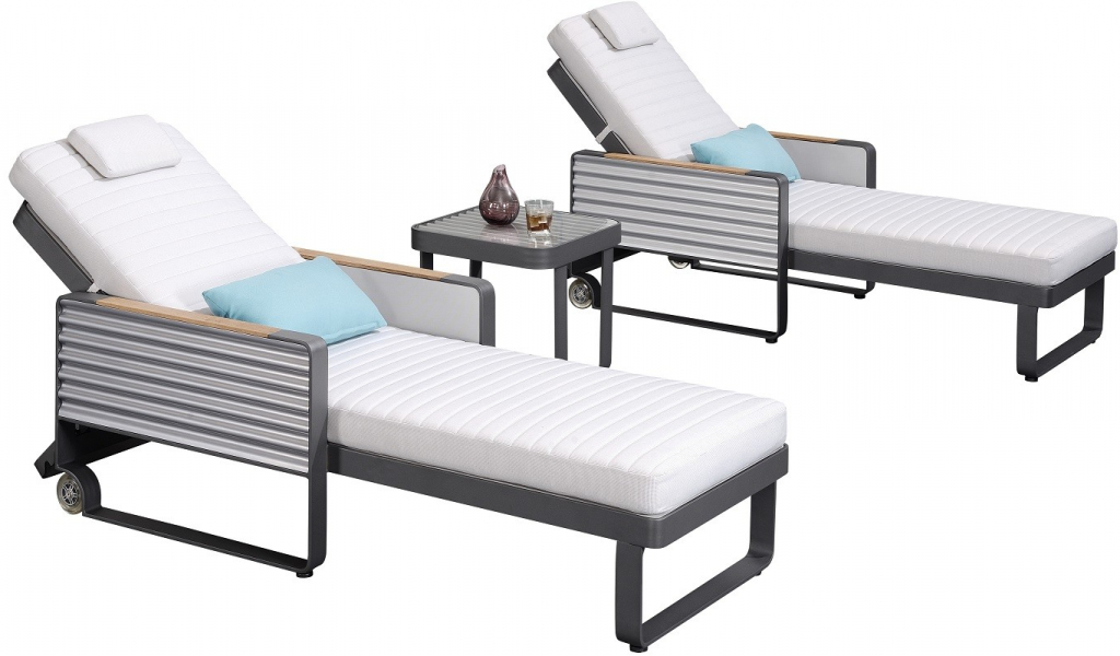 Higold Zahradní sestava Airport Sunlounger Set Black Olefin