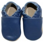 Babice kožené capáčky s koženou podrážkou modré – Sleviste.cz