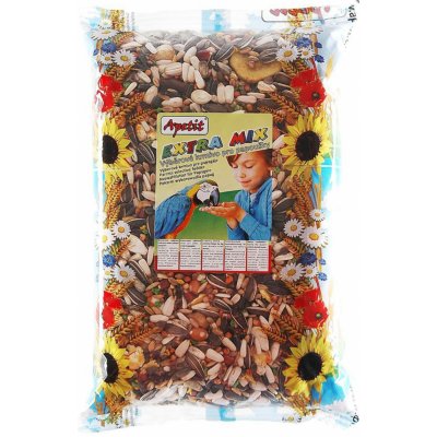 Apetit Extra Mix Střední a velký papoušek 0,8 kg – Zboží Dáma